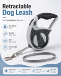 Retractable Dog Leash – Grey 3m