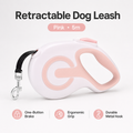 Retractable Dog Leash – White Pink 5m