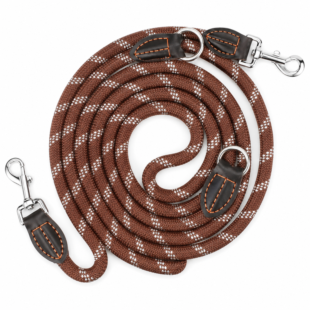 3m Multifunction Rope Dog Leash - Brown